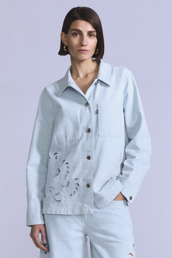 Cazadora Bandit bordada - Mujer - S - Azul / Soft Wash