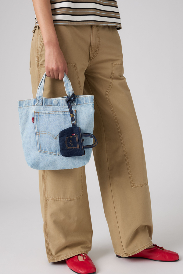 Mini Back Pocket Tote Charm - Women - One Size - Blue / Ocean Indigo