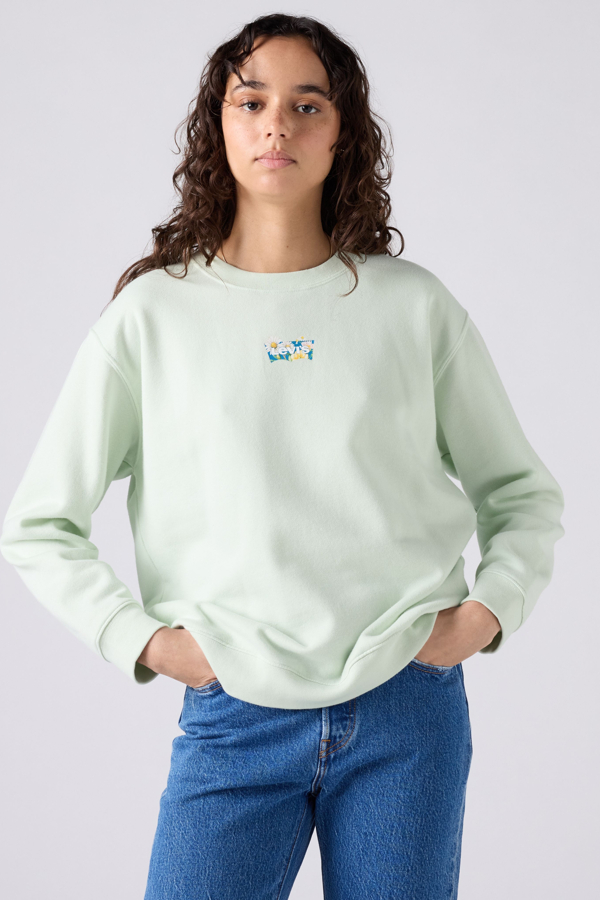 Sudadera de cuello redondo de diario - Mujer - L - Azul / Pale Daisy Batwing Crew Pale Blue