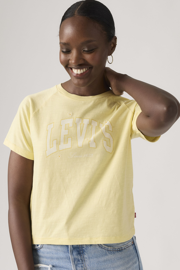 Camiseta Graphic Game Day - Mujer - S - Amarillo / Flowers French Vanilla