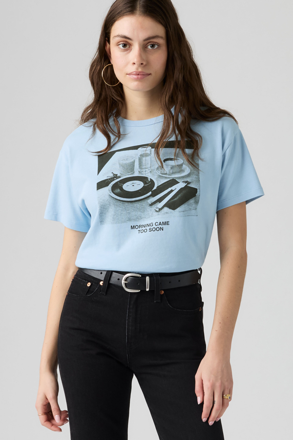 Graphic Vintage Tee - Women - L - Blue / Fog City Still Angel Falls