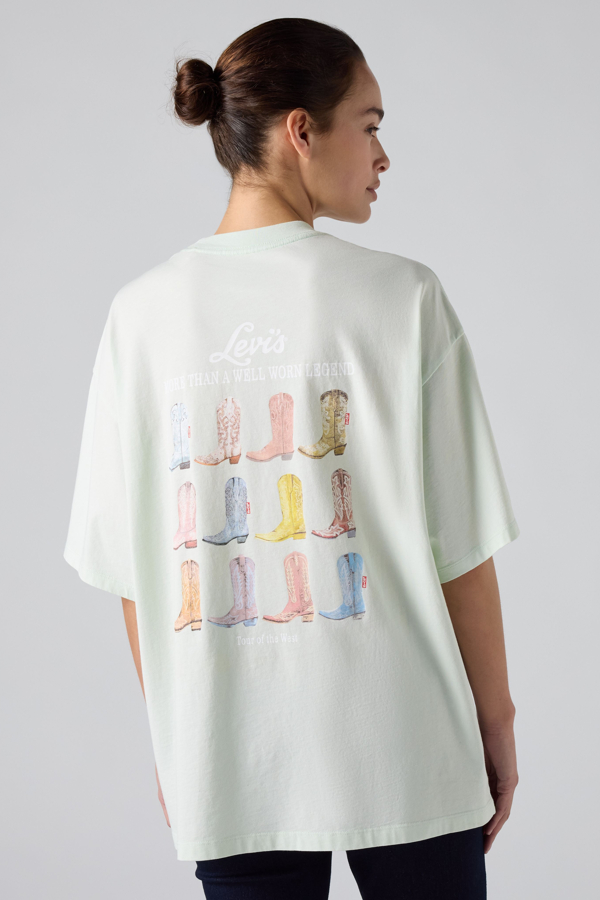 Camiseta corta estampada Stack - Mujer - XL - Azul / Pale Blue