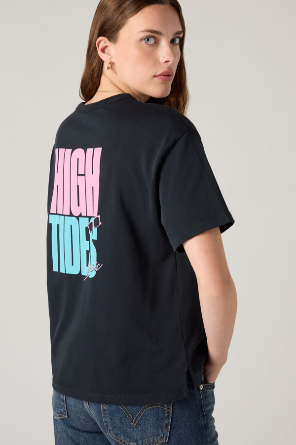 Camiseta Graphic Vintage Fit - Mujer - L - Azul / High Tides Anthracite Night
