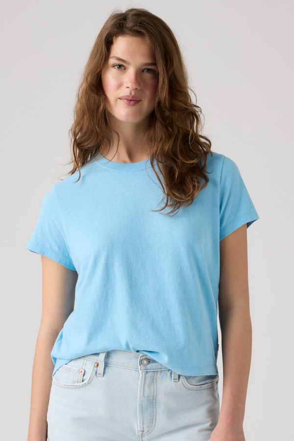 Favorite Slub Tee - Women - L - Blue / Alaskan Blue