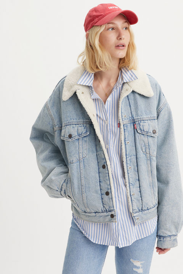 Chaqueta Trucker 90's Sherpa - Mujer - XS - Azul / Morning Sunlight