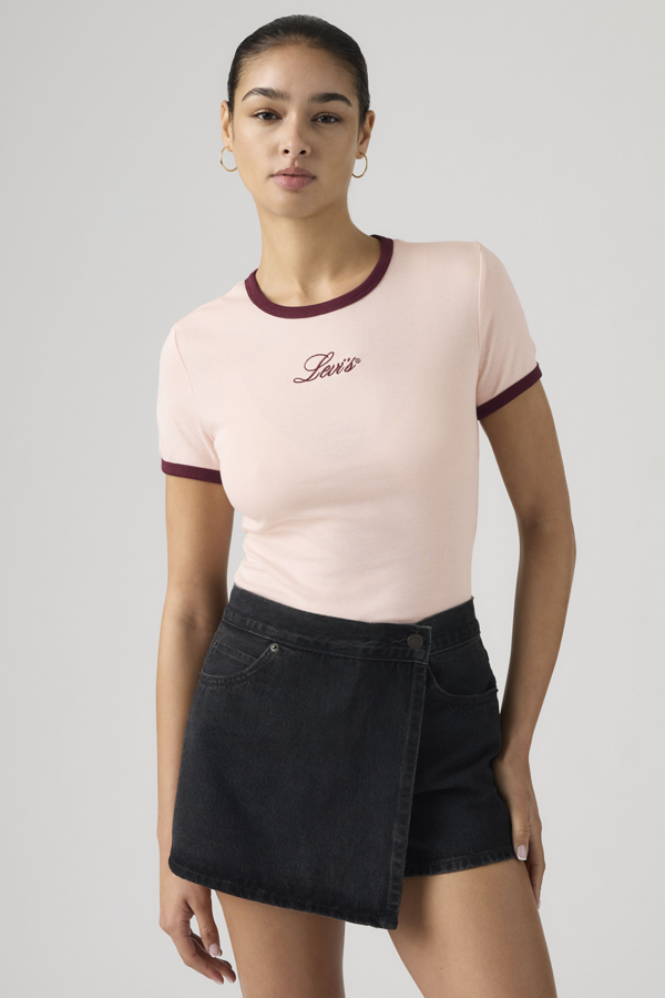 Camiseta Graphic Rickie - Mujer - S - Rosa / Cursive Levi's Crystal Pink / Tawny Port