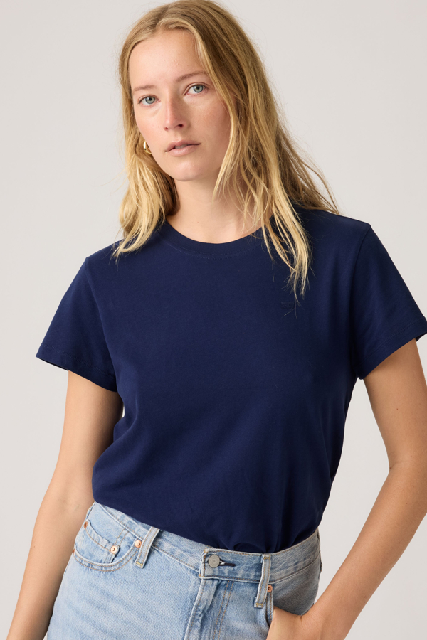 Camiseta de algodón Favorite - Mujer - L - Azul / Peacoat