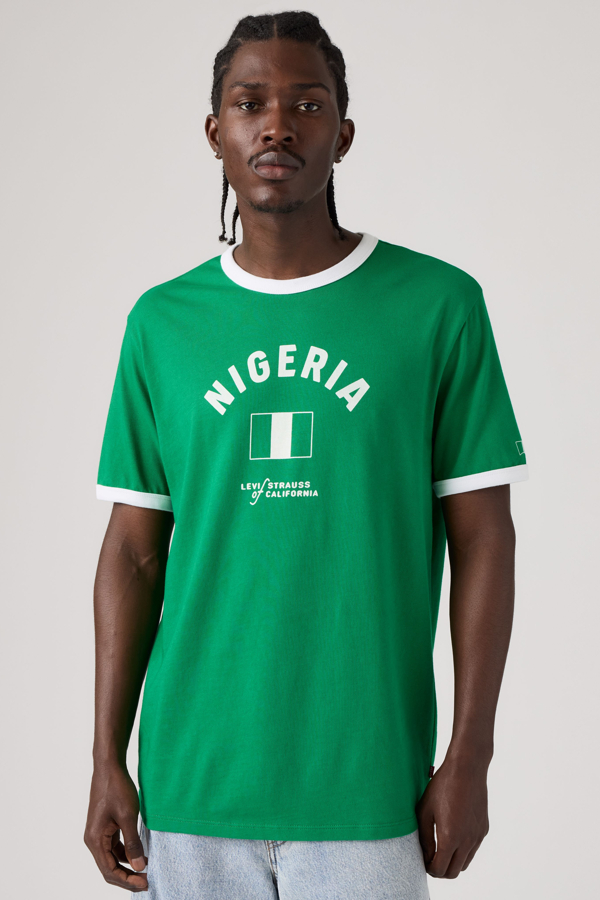 Camiseta ringer de Nigeria Levi's - Hombre - 2XL - Verde / X Nigeria