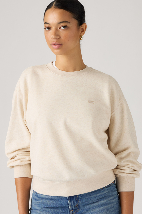 Everyday Crewneck Sweatshirt - Mujer - L - Neutral / Oatmeal Heather B0279 Bros