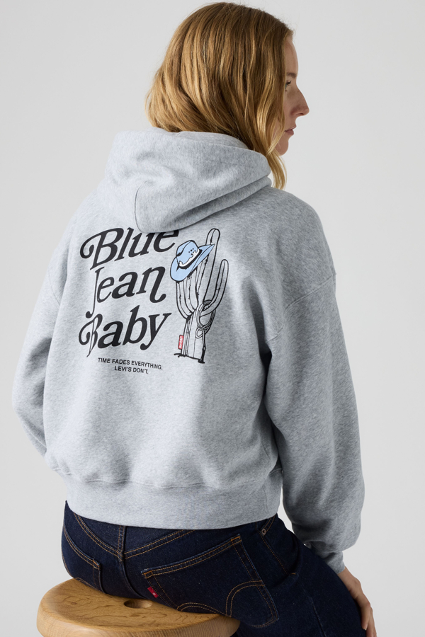 Graphic Everyday Hoodie - Mujer - L - Grey / Baby Silver Heather Gray