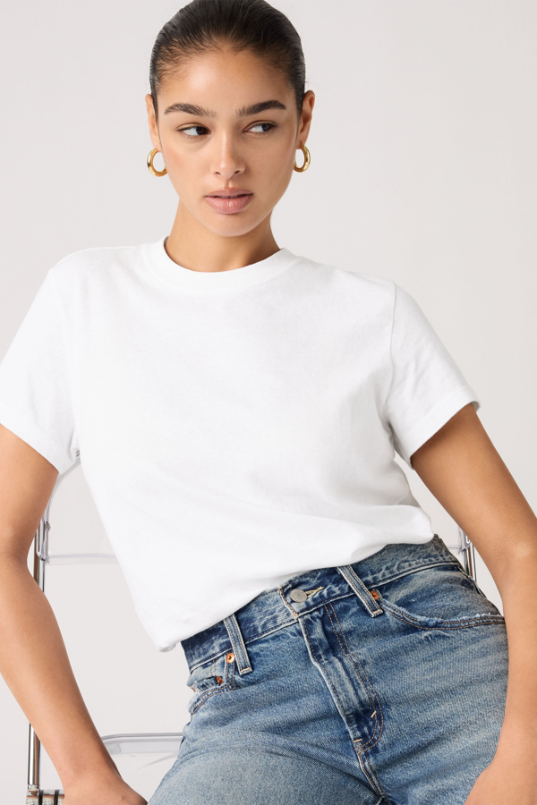 Camiseta Favorite Slub - Mujer - L - Blanco / Bright White