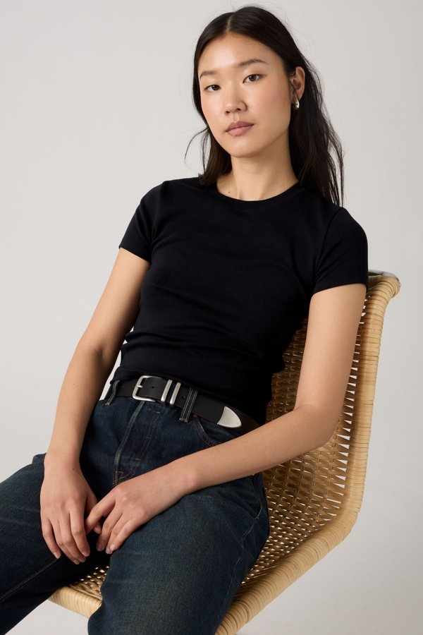 Baby Tee Essential - Mujer - L - Negro / Anthracite Night