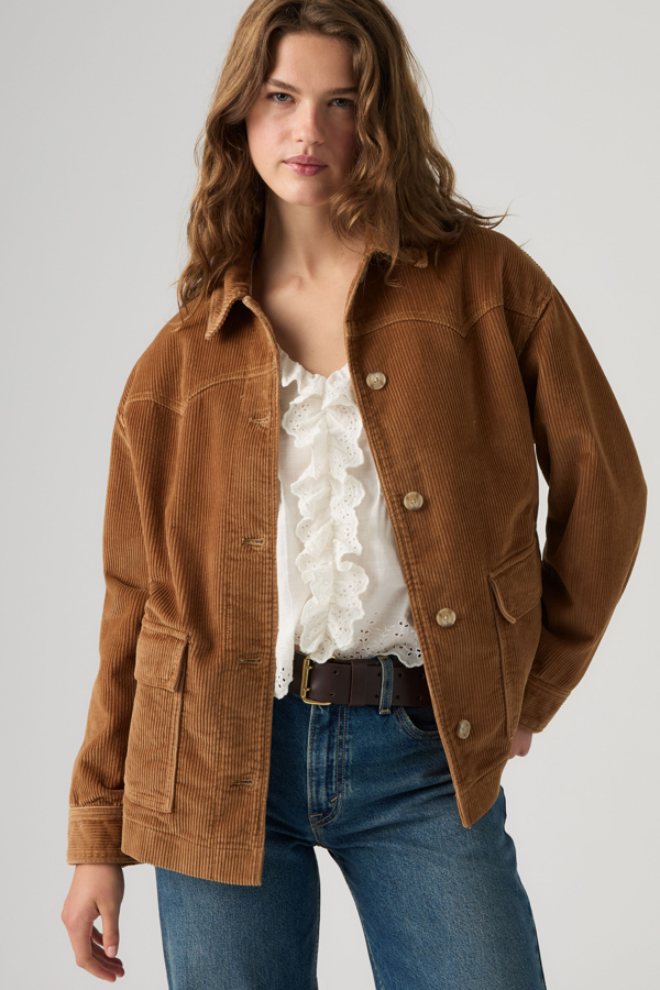 Corduroy Demi Shacket - Mujer - L - Marrón / Foxtrot Brown