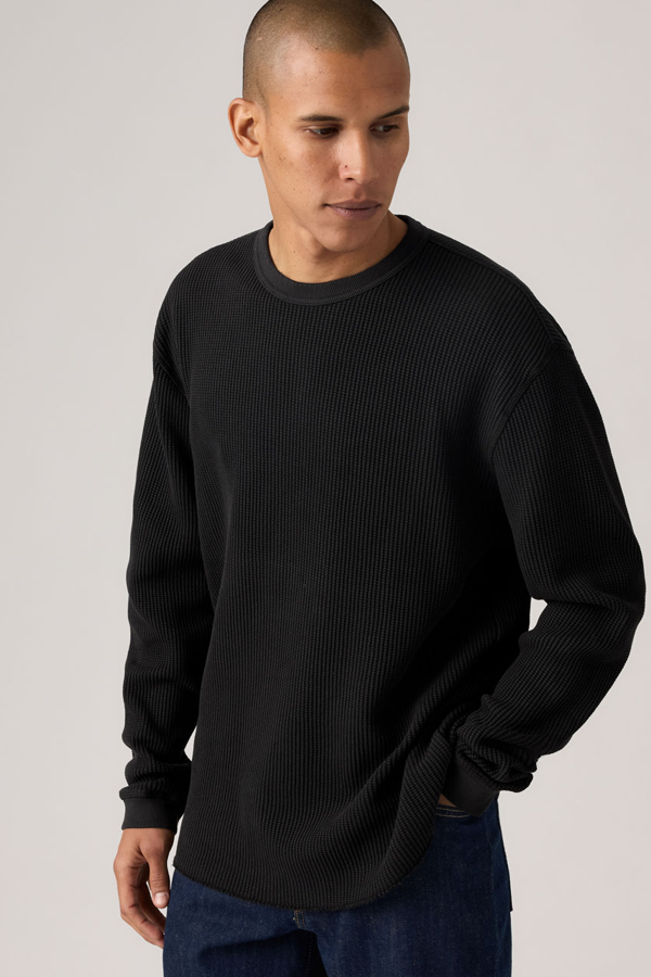 Camiseta térmica de manga larga Relaxed - Hombre - M - Negro / Mineral Black Garment Dye Mineral Black