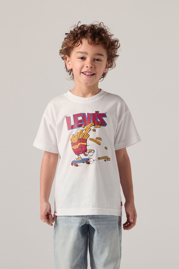Kids Fries On The Loose Tee - Hombre - 8A - Blanco / Bright White