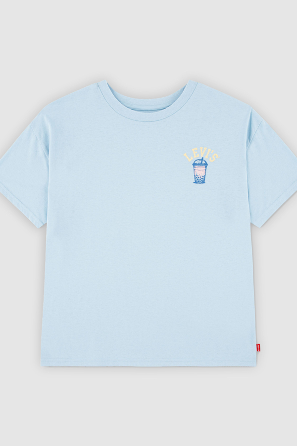Kids Boba Oversized Tee - Girls - 8A - Neutral / Angel Falls