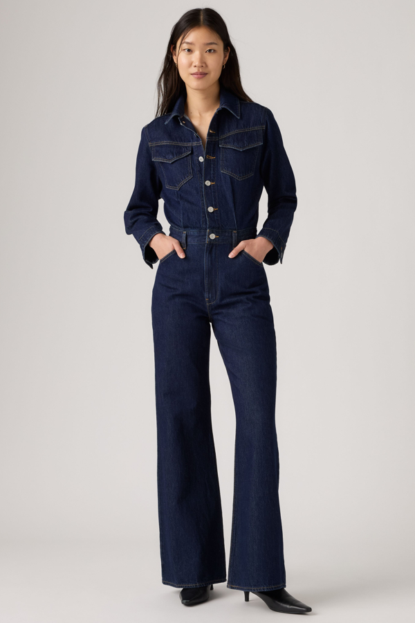 Western Jumpsuit - Mujer - L - Lavado oscuro / Reign Of The Rinse