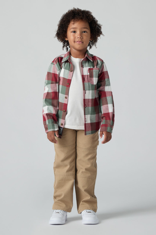 Camisa de franela a cuadros Buffalo infantil - Chicos - 8A - Rojo / Red Pear