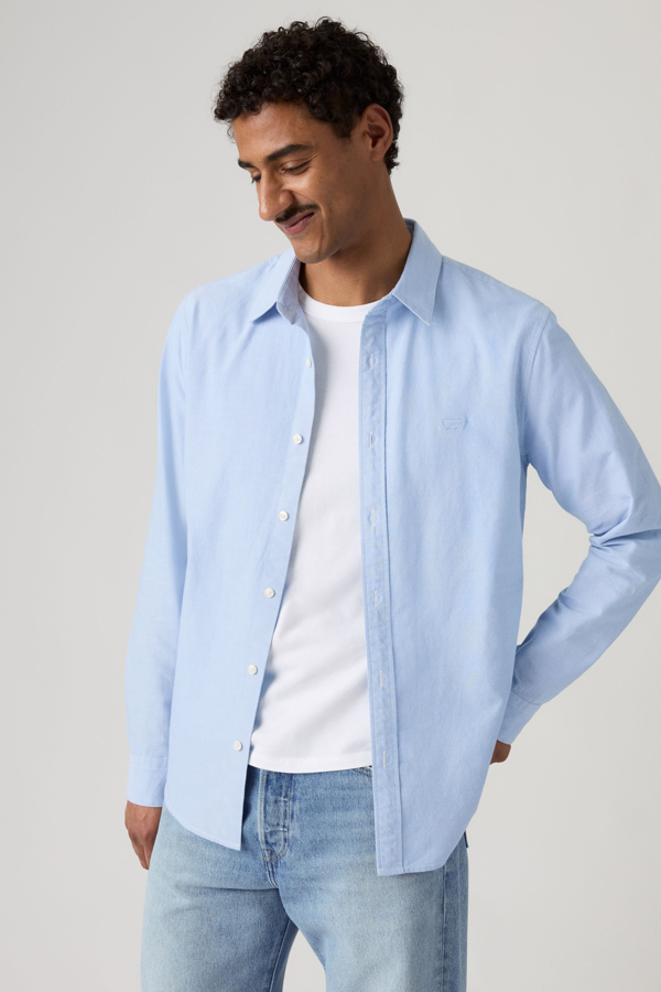 Battery Housemark Standard Shirt - Hombre - M - Azul / Allure