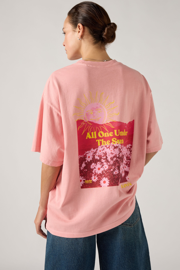 Camiseta corta estampada Stack - Mujer - S - Rosa / Coral Blush