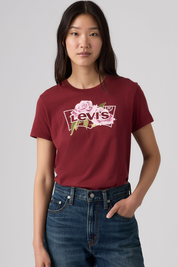 Perfect Tee - Mujer - L - Rojo / Melting Rose Bw Warm Cabernet