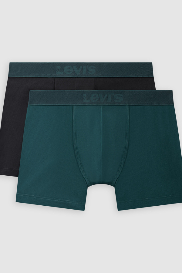 Levi's Twill Boxer Brief 2 Pack - Hombre - L - Multi Colour / Green/Black Combo