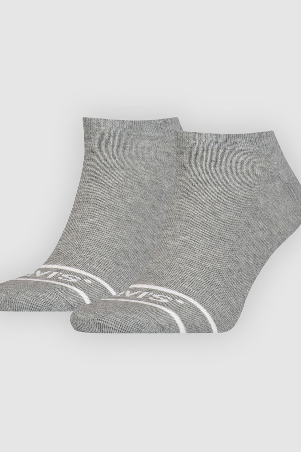 Calcetines de deporte de altura baja Levi's: paquete de 2 - Mujer - 35 - Gris / Grey Melange