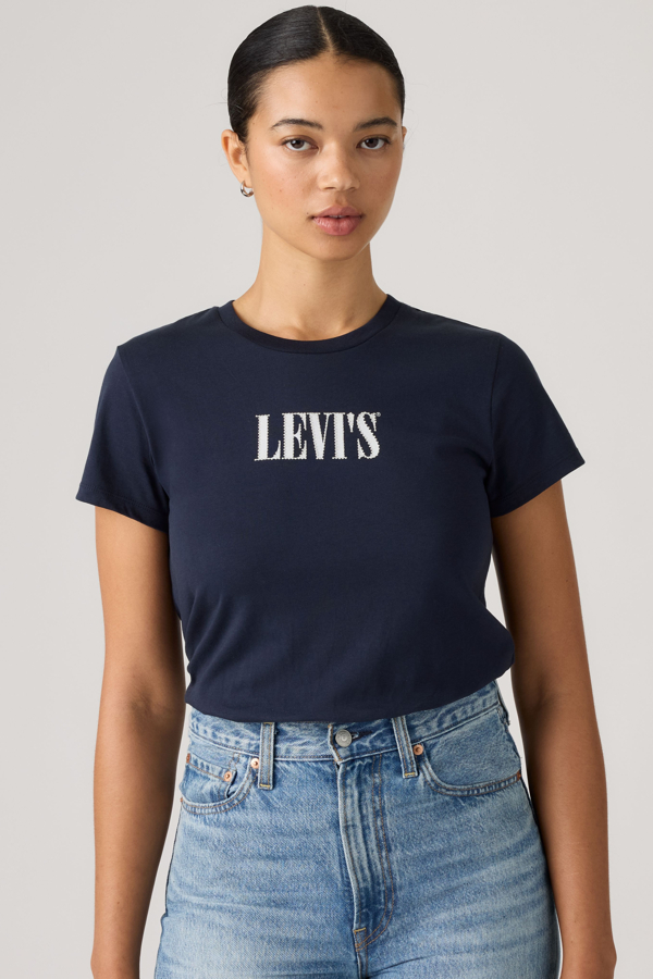 Camiseta Perfect - Mujer - L - Azul / Serif Stud Outline Navy Blazer