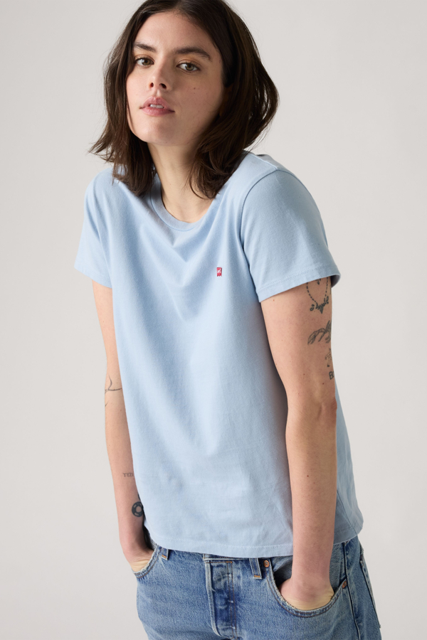 Camiseta Perfect - Mujer - S - Azul / Chambray Blue Cotton