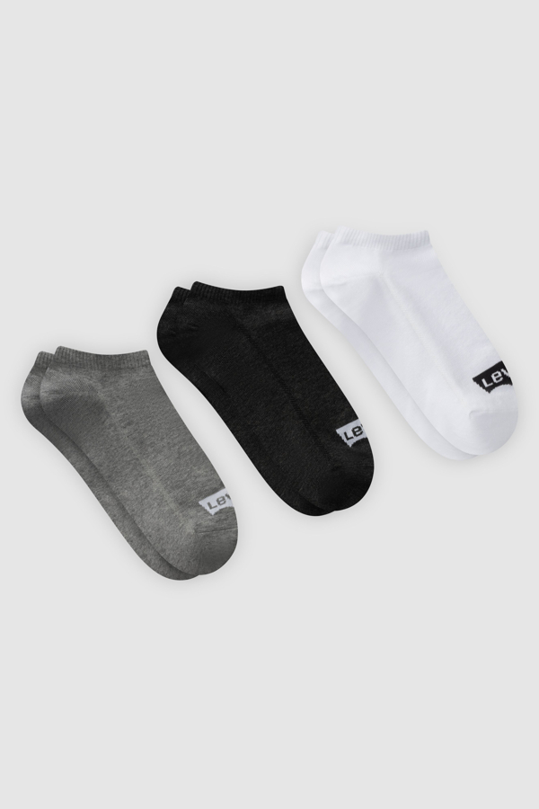 Calcetines bajos Levi's de algodón reciclado con el logo Batwing: paquete de 3 - Hombre - 35 - Gris / Grey Combo