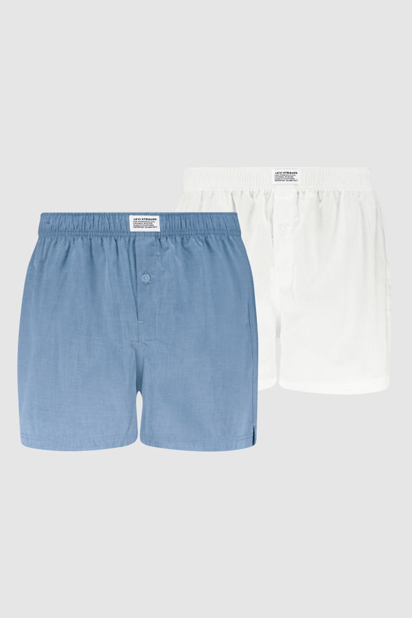 Levi's Woven Boxer 2 pack - Hombre - L - Multicolor / Light Blue/White
