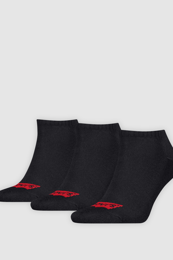 Calcetines bajos Levi's Batwing: paquete de 3 pares - Mujer - 35 - Negro / Black