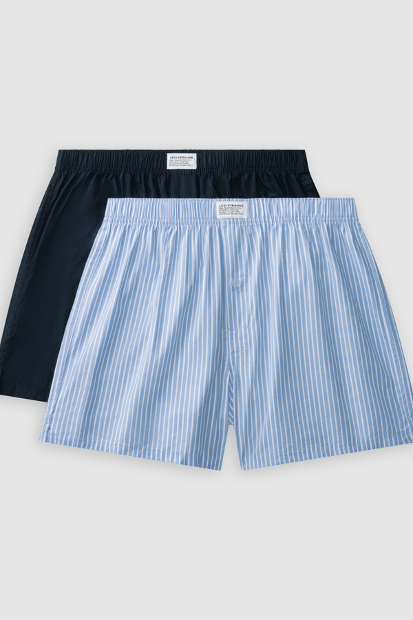 Levi's Woven Boxer 2 pack - Hombre - L - Azul / Light Blue/Navy