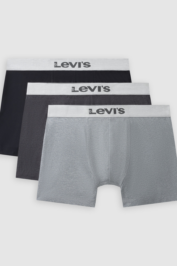 Levi's Mel Boxer Brief 3 pack - Hombre - L - Gris / Mid Grey Melange