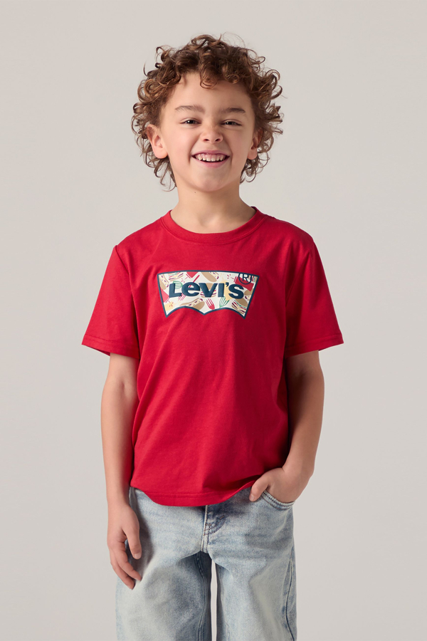 Kids Barbecue Batwing Tee - Chicos - 8A - Rojo / Urban Red
