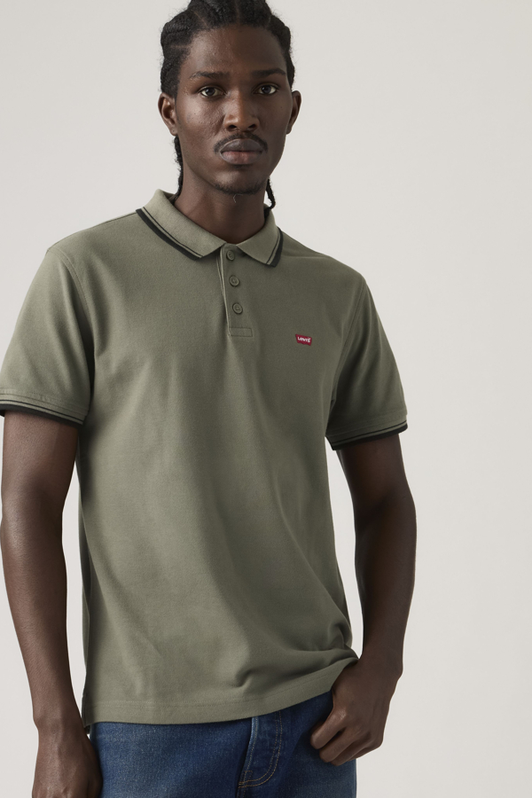 Polo Housemark - Hombre - 2XL - Verde / Wood Tipping Basil Pique