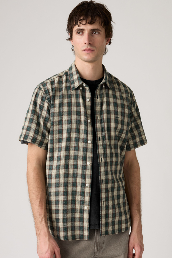 Short Sleeve Authentic Button Down Lightweight Shirt - Hombre - 2XL - Multicolor / Xavier Plaid Ponderosa Pine