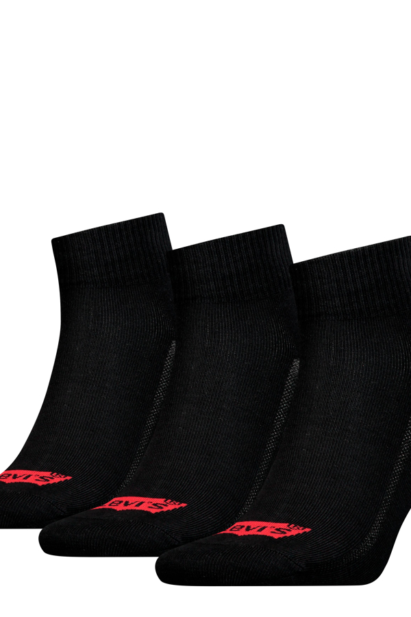 Calcetines de media altura Levi's de algodón reciclado con el logo Batwing: paquete de 3 - Hombre - 35 - Negro / Black