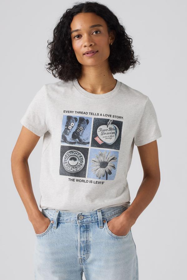 Camiseta Perfect - Mujer - L - Gris / Archival Grid Pt Orbit Heather Gray