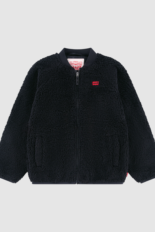 Kids Sherpa Jacket - Boys - 8A - Black / Jet Black