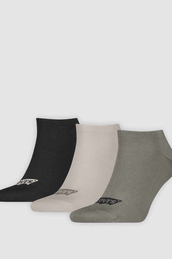 Levi's Low Cut Batwing Socks 3 pack - Mujer - 35 - Multicolor / Beige/Black