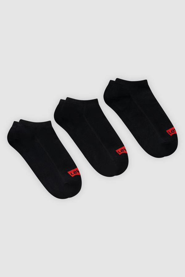 Calcetines bajos Levi's de algodón reciclado con el logo Batwing: paquete de 3 - Hombre - 35 - Negro / Black