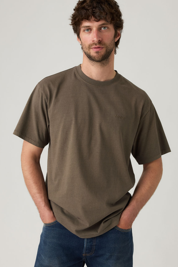 Camiseta Red Tab Vintage - Hombre - S - Marrón / Garment Dye H225 Maitake Brown Jersey