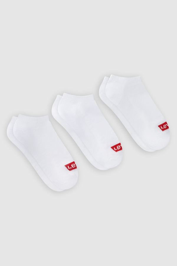 Calcetines bajos Levi's de algodón reciclado con el logo Batwing: paquete de 3 - Hombre - 35 - Blanco / White