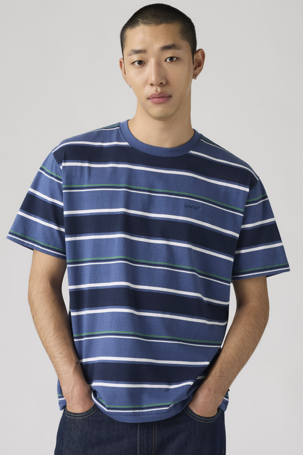 Red Tab Vintage Tee - Hombre - XL - Azul / Pecos Stripe Sunshine Blue