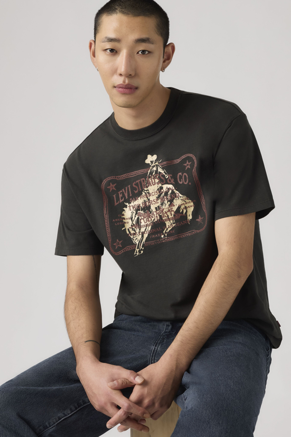 Camiseta Graphic Vintage Fit - Hombre - 2XL - Negro / Jet Black