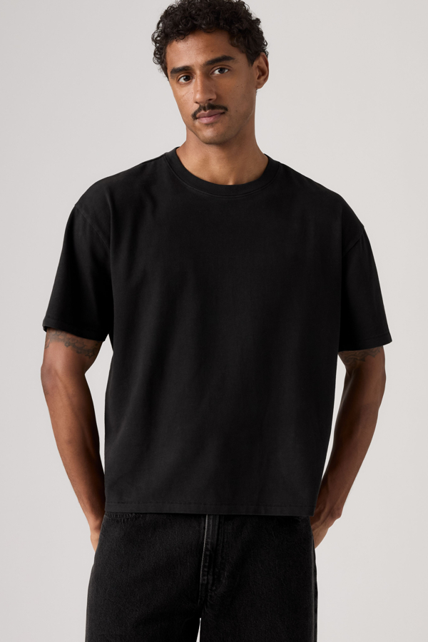 Camiseta Boxy - Hombre - 2XL - Negro / Garment Dye Jet Black