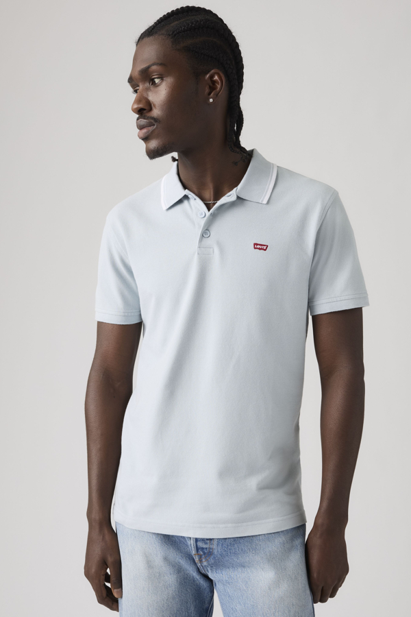 Polo Housemark - Hombre - 2XL - Azul / Wood Tipping Stripe Niagara Mist