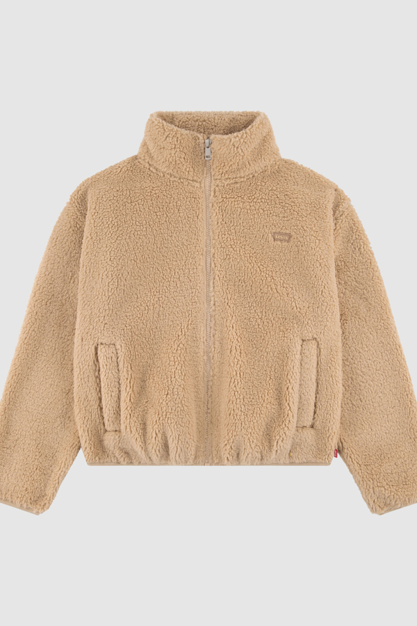 Kids Zip Up Sherpa Jacket - Hombre - 8A - Neutral / Curds And Whey