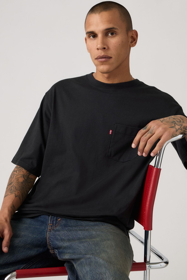 Camiseta de un bolsillo y media manga - Hombre - 2XL - Negro / Jet Black